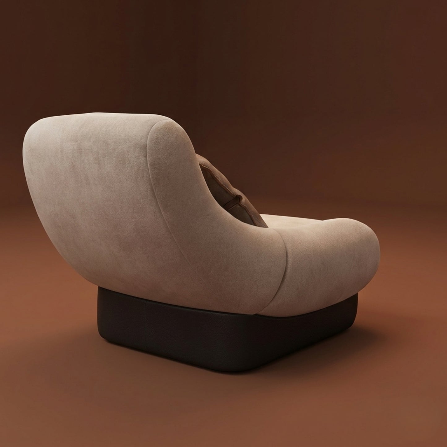 Fauteuil Lounge Velours | Formes Organiques & Design Contemporain