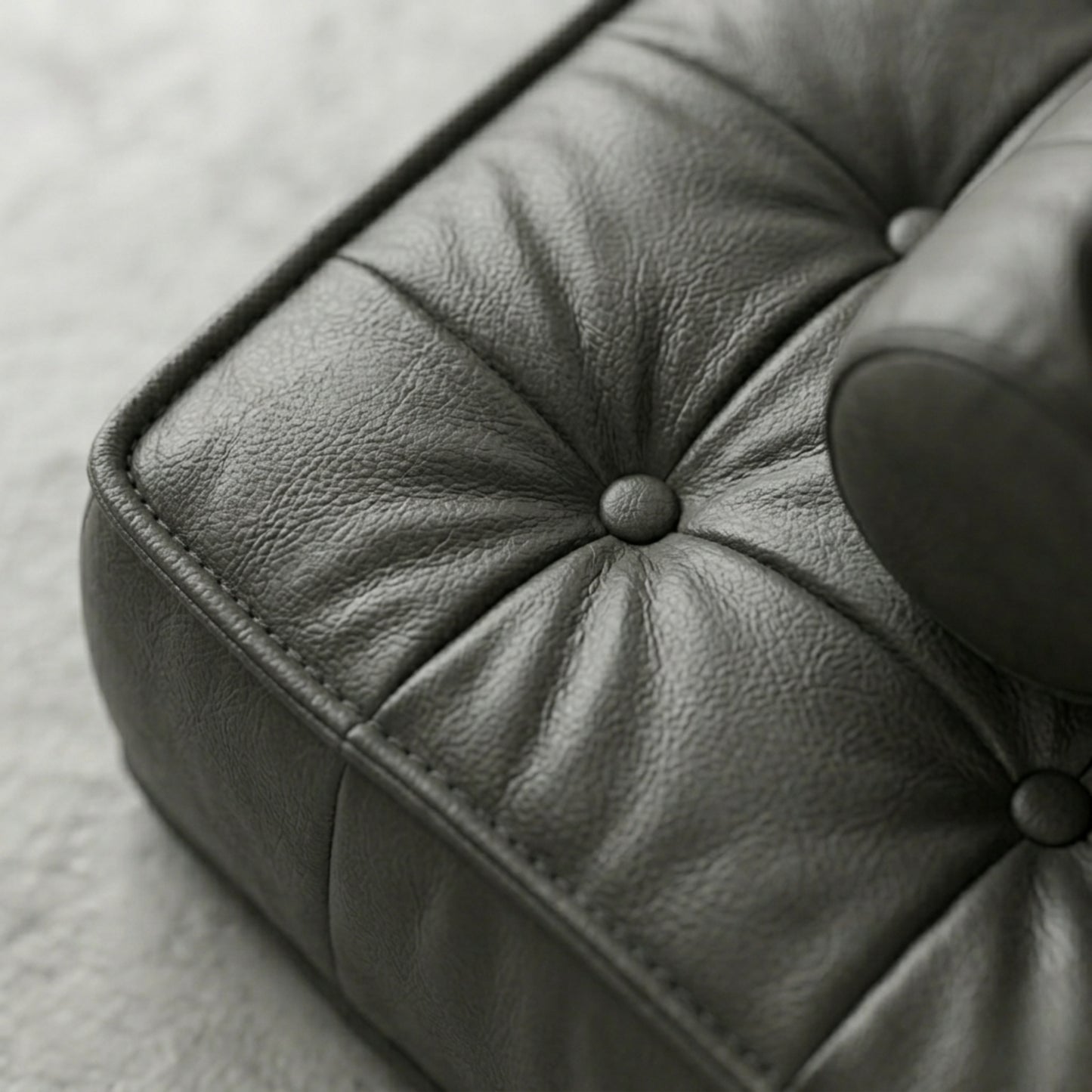 Fauteuil Paresseux Lounge en Cuir | Assise Basse