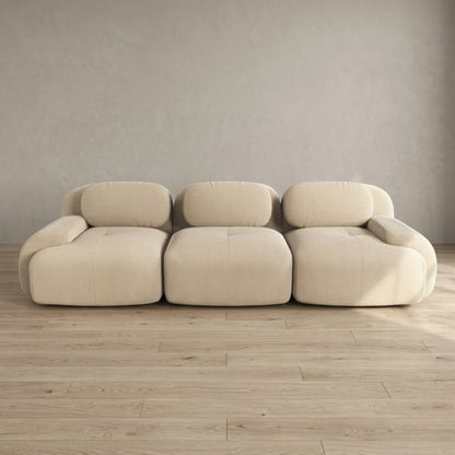 Canapé 3 Places droit en Velours Côtelé – Design Modulable et Confort