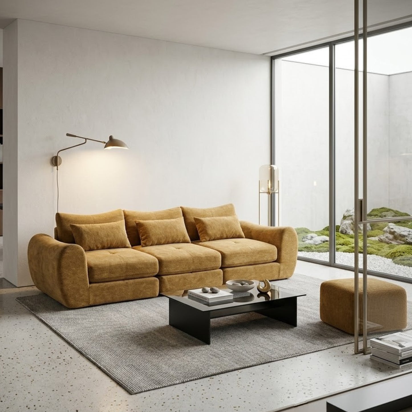 Canapé Modulable 3 Places en Tissu Chenille – Design Minimaliste & Modulable