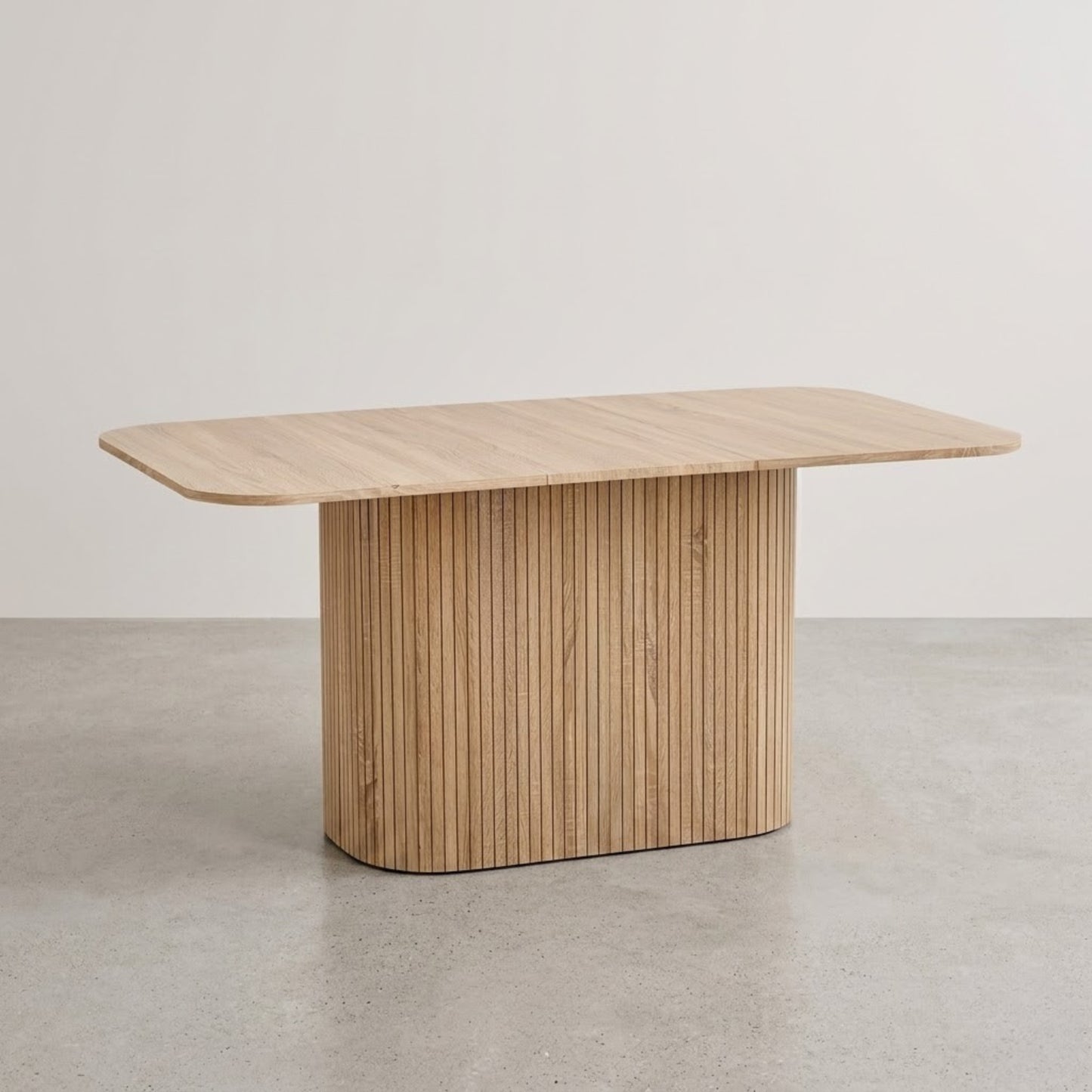 Table à Manger Design Scandinave Finition Bois - Pied Central (160 cm)