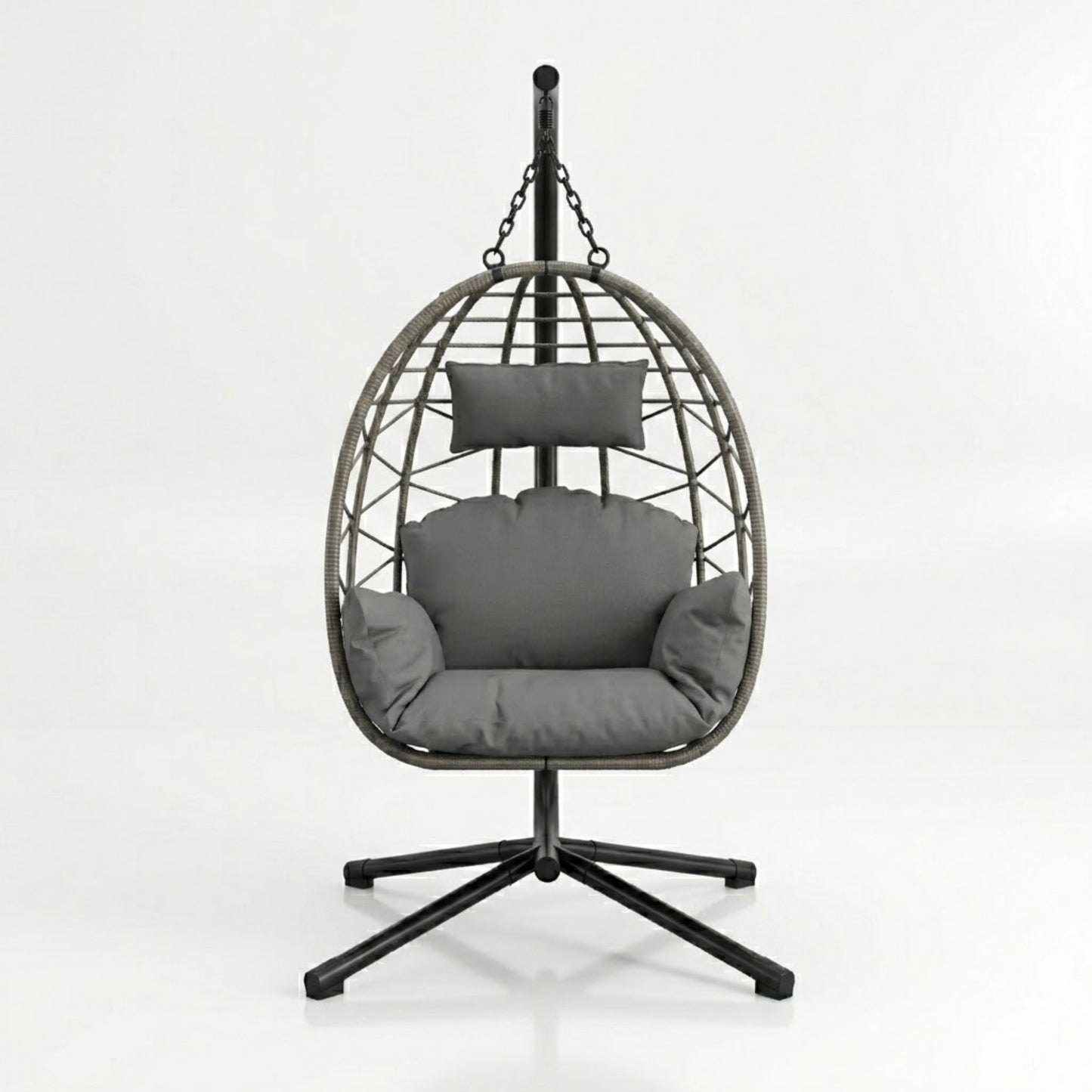 Fauteuil suspendu oeuf avec Support et Housse de Protection - Fauteuil de jardin
