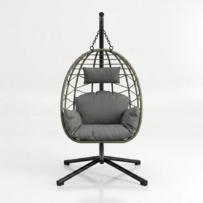 Fauteuil suspendu oeuf avec Support et Housse de Protection - Fauteuil de jardin