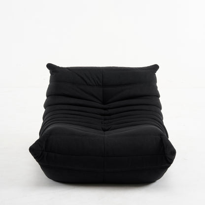 Fauteuil Lounge Velours Plissé "Olympe" | Assise Basse