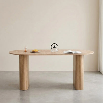 Table à Manger design en Bois Massif - 180 cm (6 Personnes)