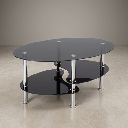 Table Basse Ovale en Verre | Table basse design en Verre