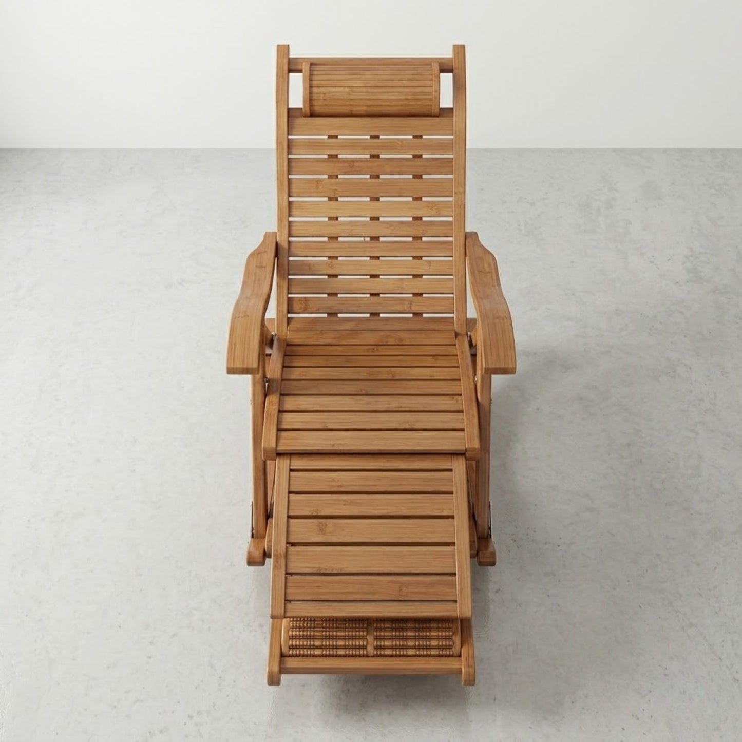 Chaise à Bascule pliante en Bambou Naturel | Chaise de jardin inclinable