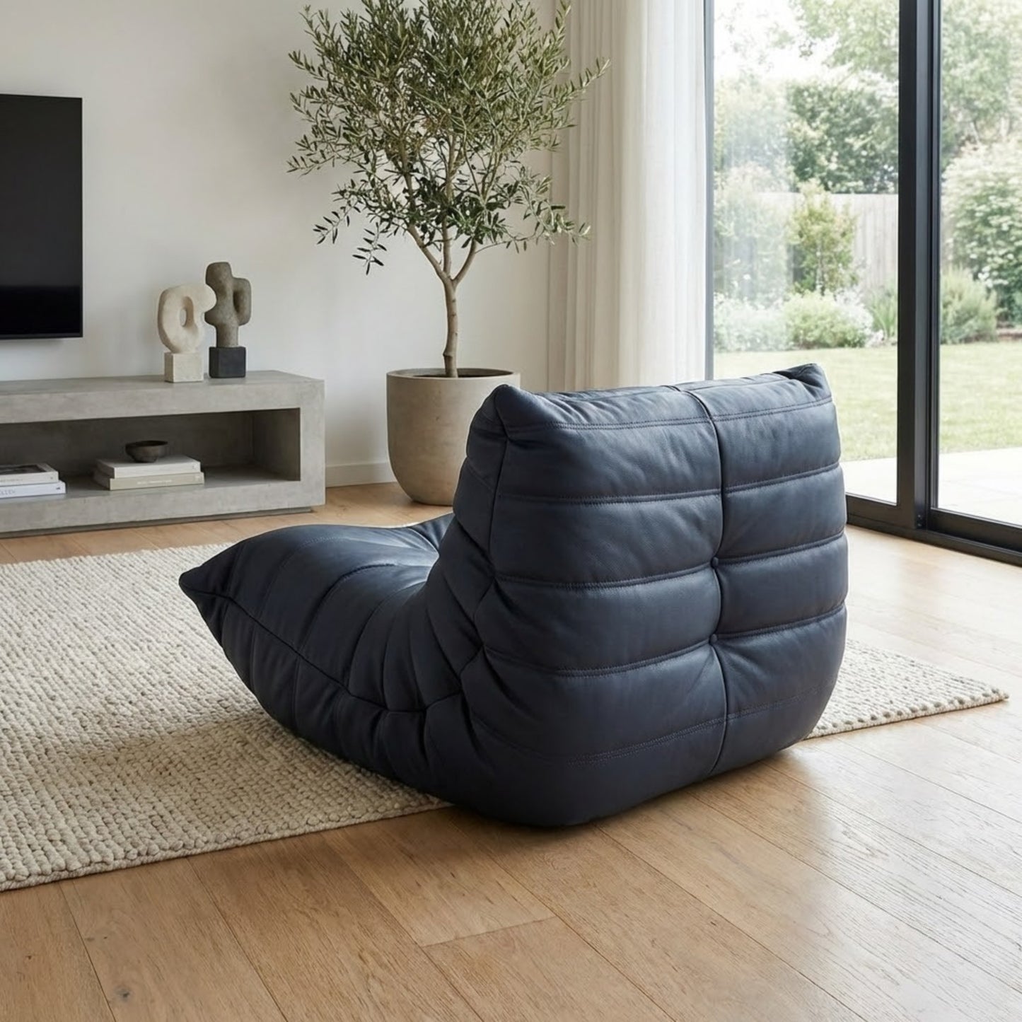Fauteuil Lounge "Olympe" Finition Cuir - L'Icône Vintage