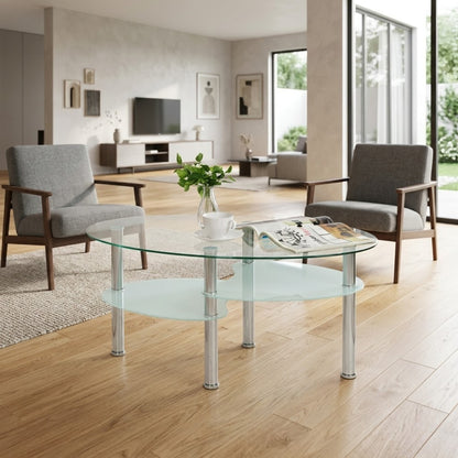 Table Basse Ovale en Verre | Table basse design en Verre