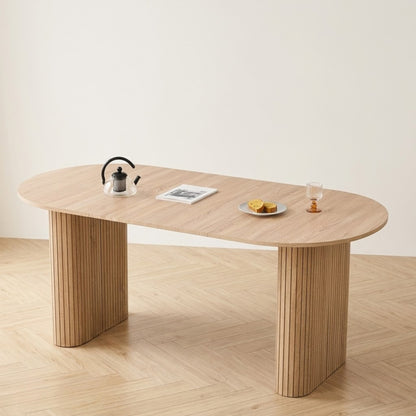 Table à Manger design en Bois Massif - 180 cm (6 Personnes)