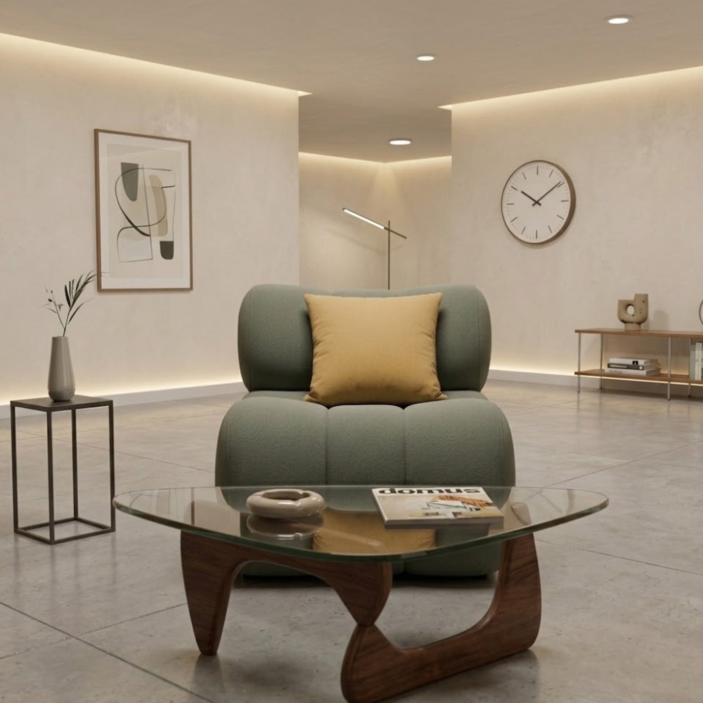 Fauteuil Lounge Cloud en Velours | Assise Profonde Design Contemporain