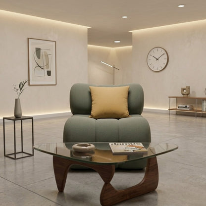 Fauteuil Lounge Cloud en Velours | Assise Profonde Design Contemporain