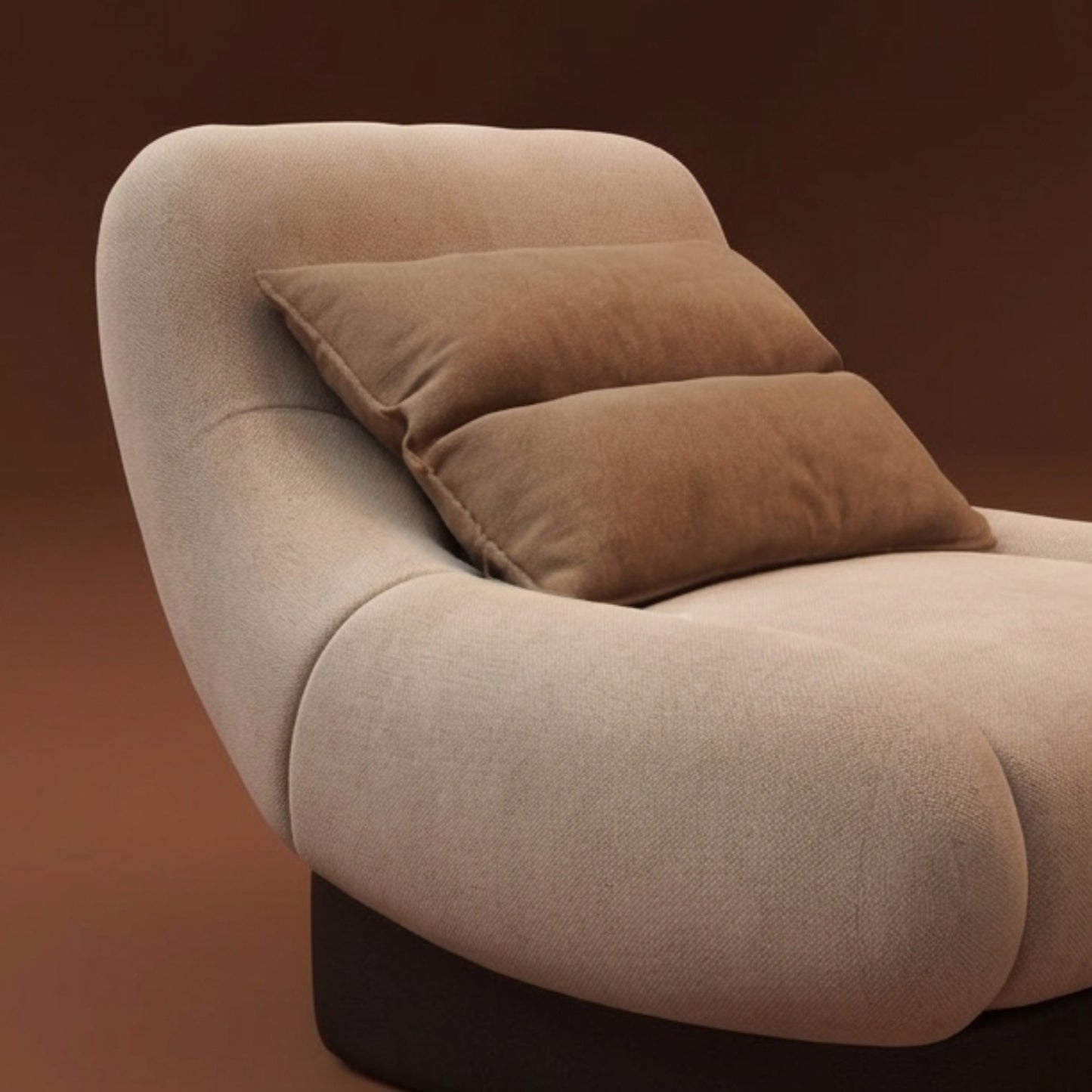 Fauteuil Lounge Velours | Formes Organiques & Design Contemporain