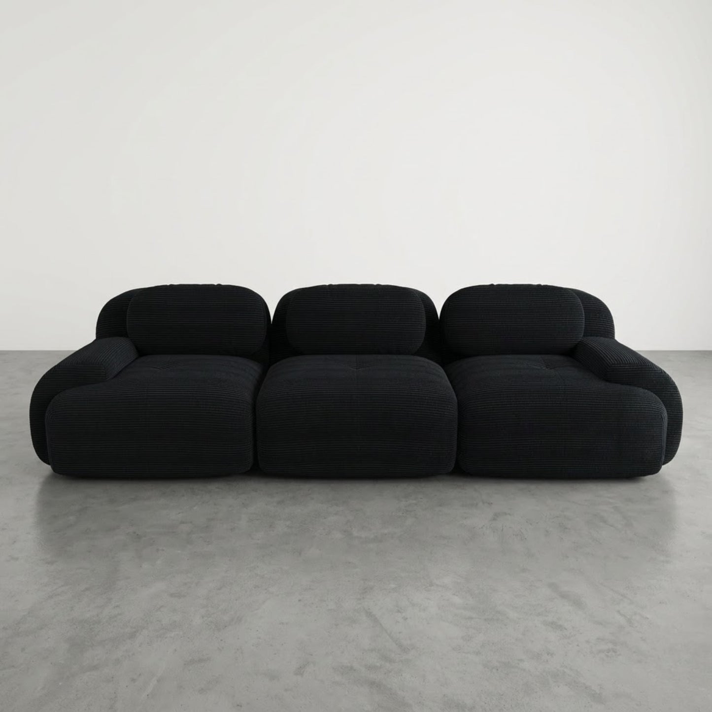 Canapé 3 Places droit en Velours Côtelé – Design Modulable et Confort