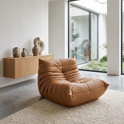 Fauteuil Lounge "Olympe" Finition Cuir - L'Icône Vintage