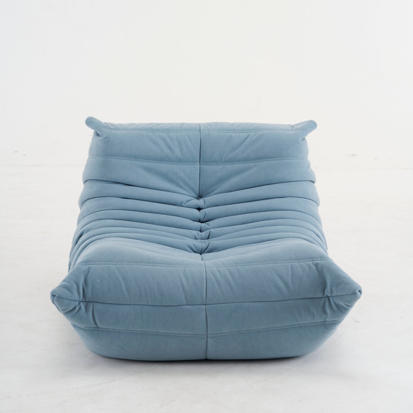 Fauteuil Lounge Velours Plissé "Olympe" | Assise Basse