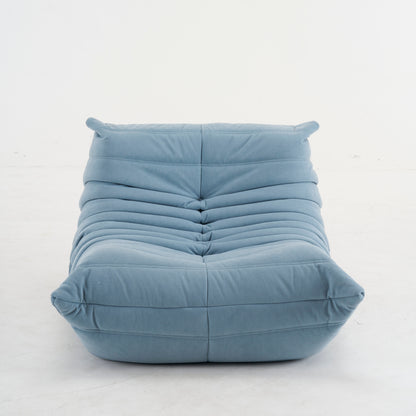 Fauteuil Lounge Velours Plissé "Olympe" | Assise Basse