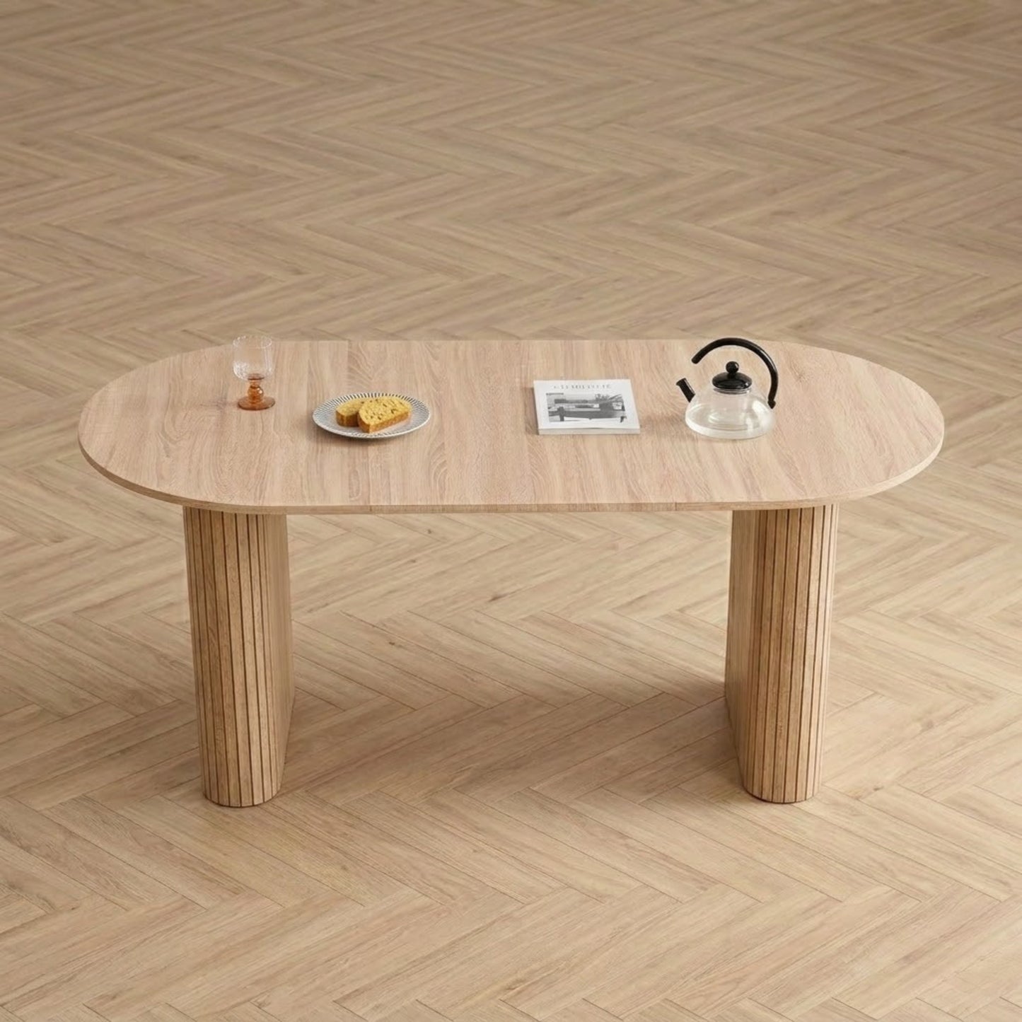 Table à Manger design en Bois Massif - 180 cm (6 Personnes)