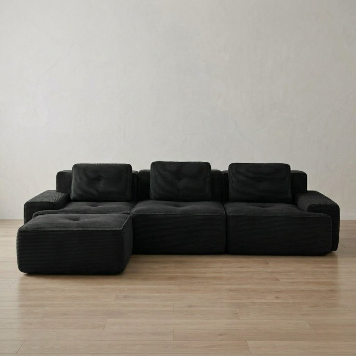 Canapé d'Angle Modulable | Canapé en Velours 3 Places