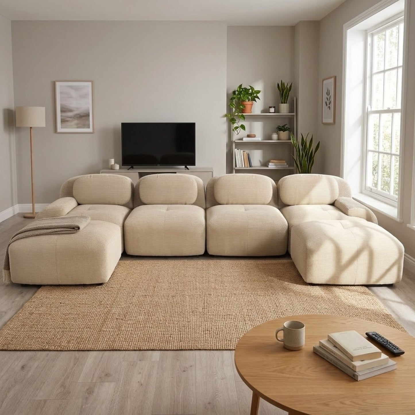 Canapé en U en Modulable et Ergonomique | Grand canapé panoramique