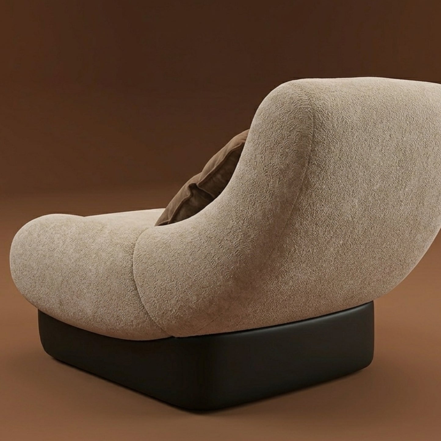 Fauteuil Lounge Velours | Formes Organiques & Design Contemporain