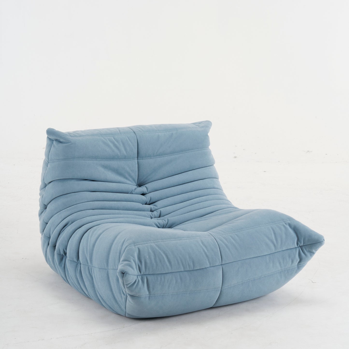 Fauteuil Lounge Velours Plissé "Olympe" | Assise Basse