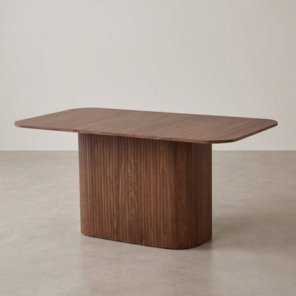 Table à Manger Design Scandinave Finition Bois - Pied Central (160 cm)