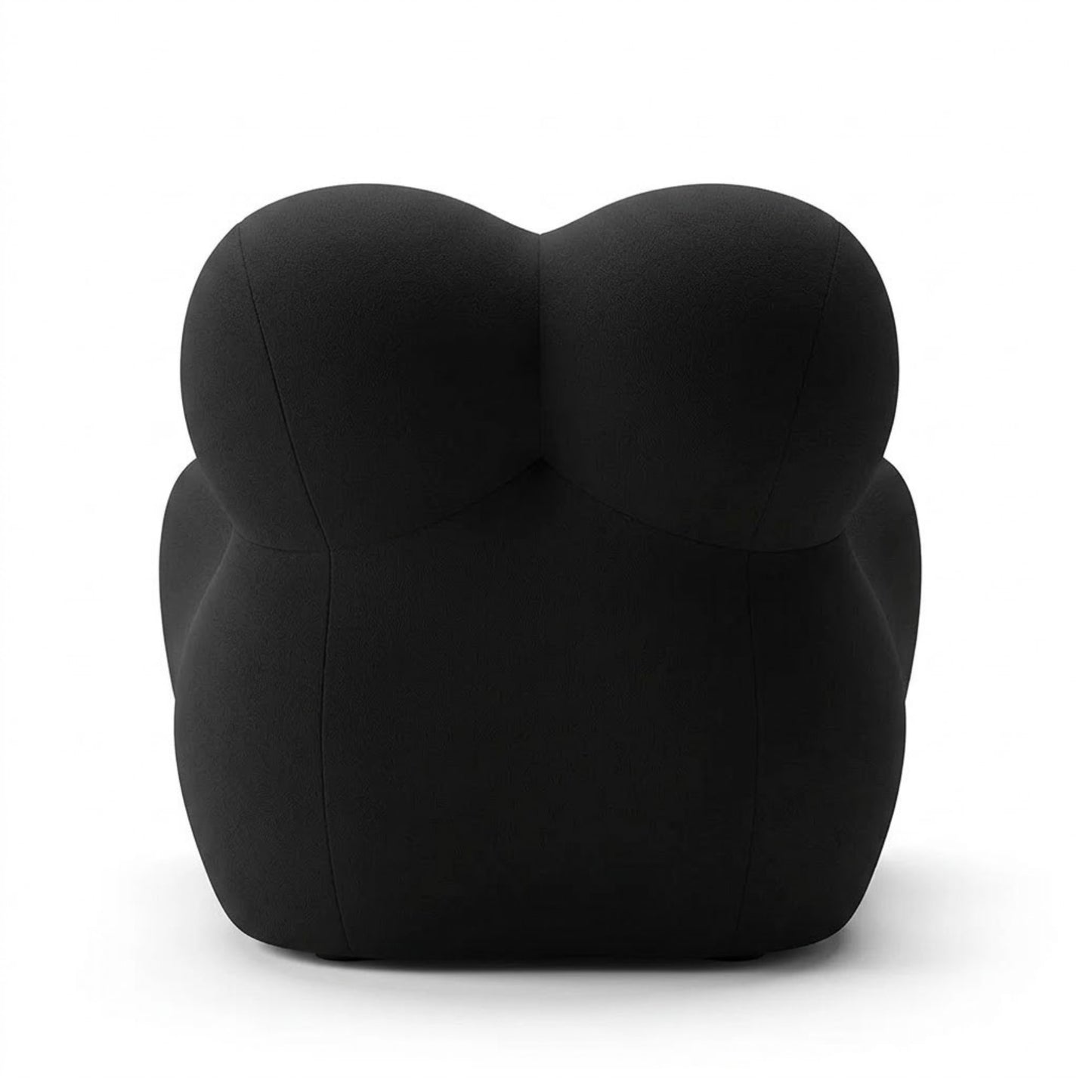 Fauteuil Design Organique avec Pouf — Pièce de Designer Premium