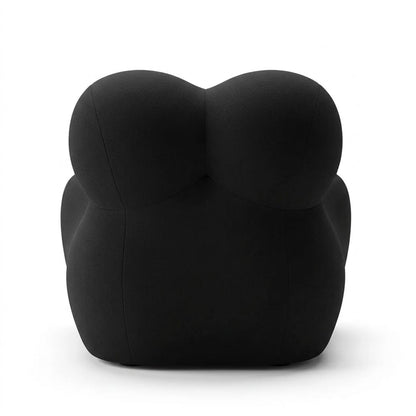 Fauteuil Design Organique avec Pouf — Pièce de Designer Premium
