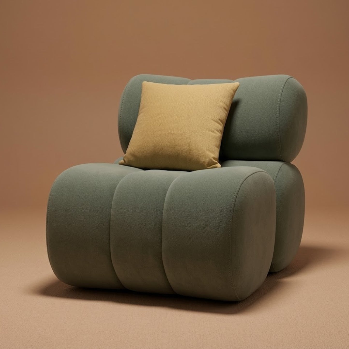 Fauteuil Lounge Cloud en Velours | Assise Profonde Design Contemporain