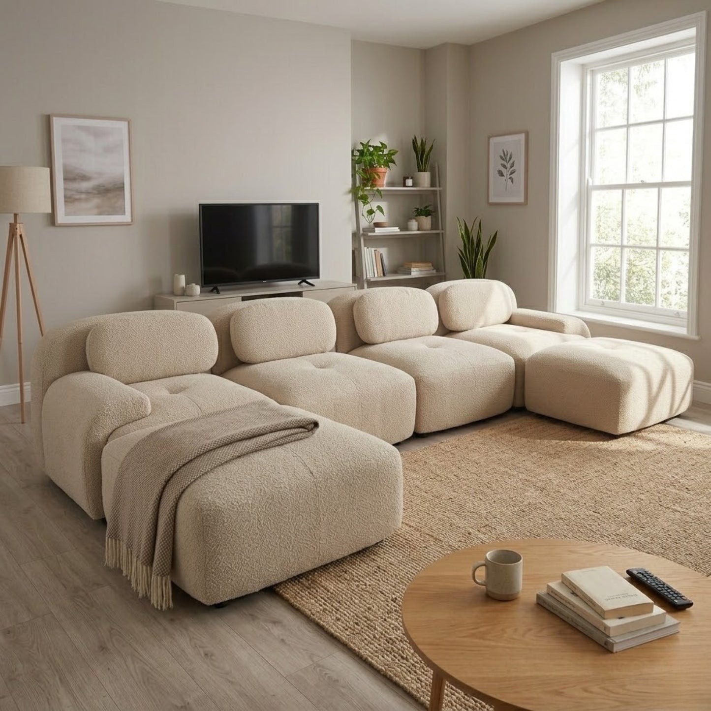 Canapé en U en Modulable et Ergonomique | Grand canapé panoramique