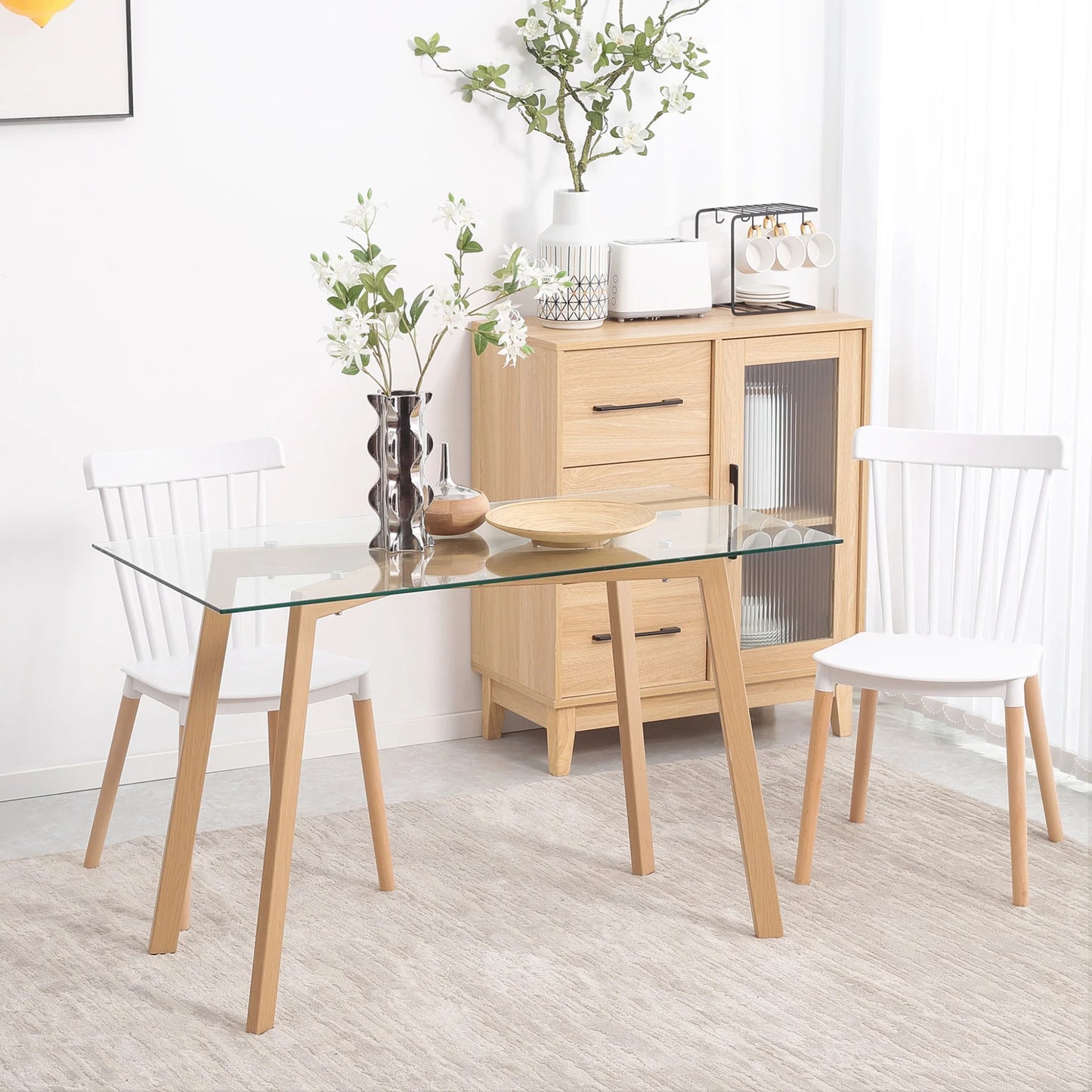 Table à Manger en Verre Trempé simple - Tables 4 Personnes