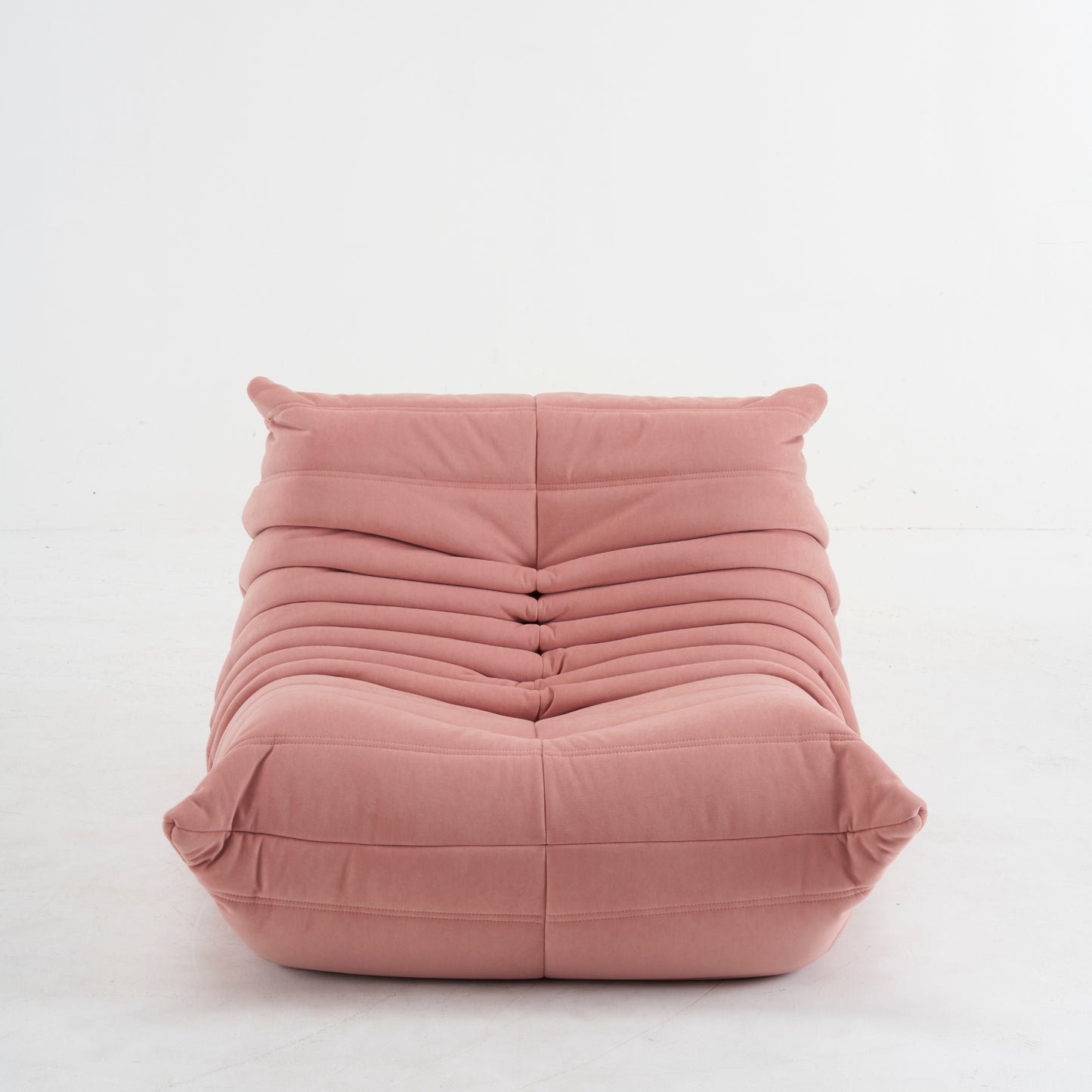 Fauteuil Lounge Velours Plissé "Olympe" | Assise Basse