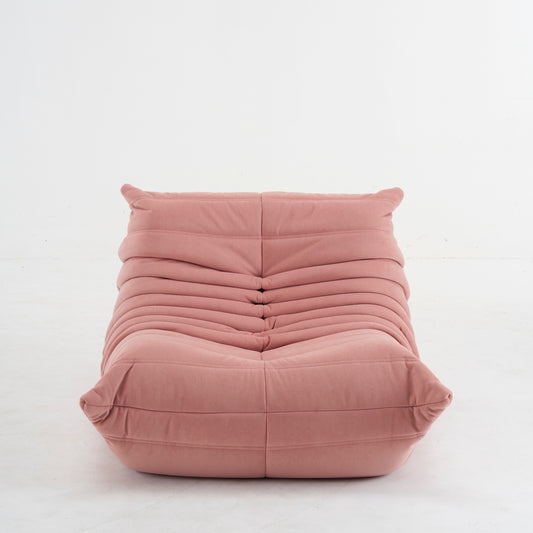 Fauteuil Lounge Velours Plissé "Olympe" | Assise Basse