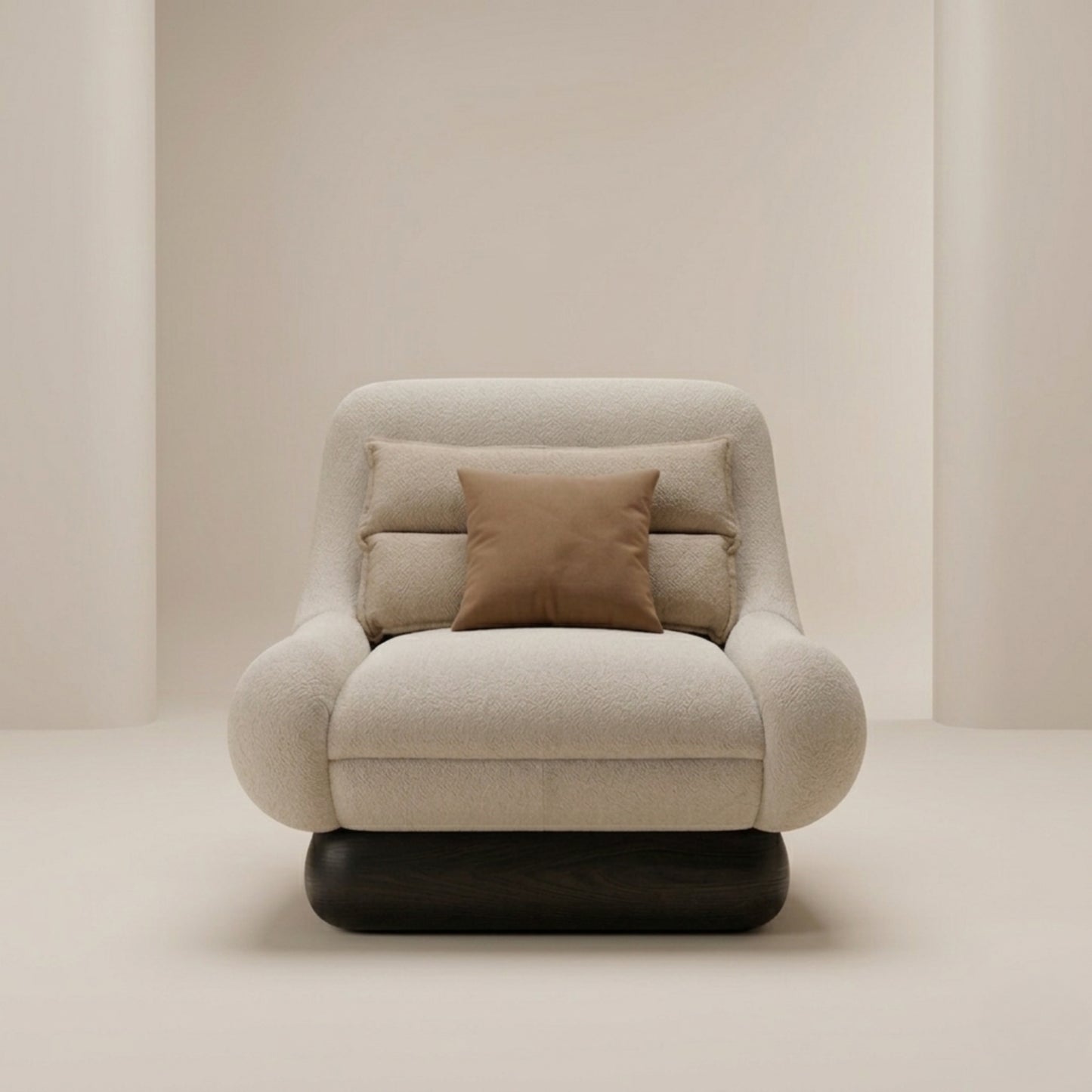 Fauteuil Lounge Velours | Formes Organiques & Design Contemporain