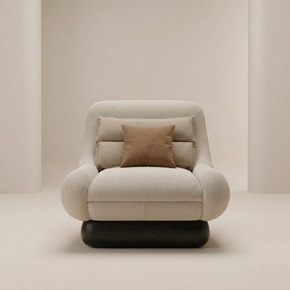 Fauteuil Lounge Velours | Formes Organiques & Design Contemporain