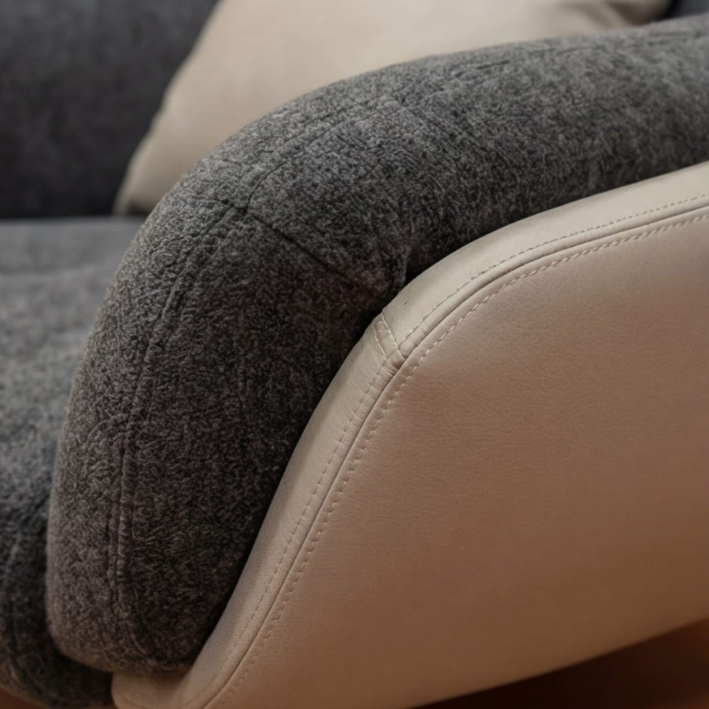 Fauteuil Club en Acier Inoxydable & Bois