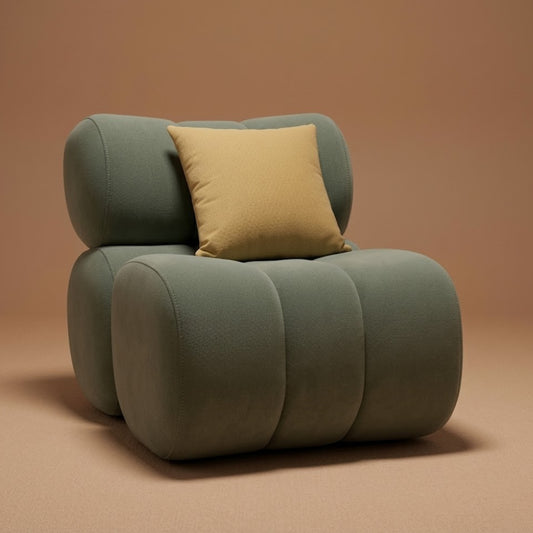Fauteuil Lounge Cloud en Velours | Assise Profonde Design Contemporain