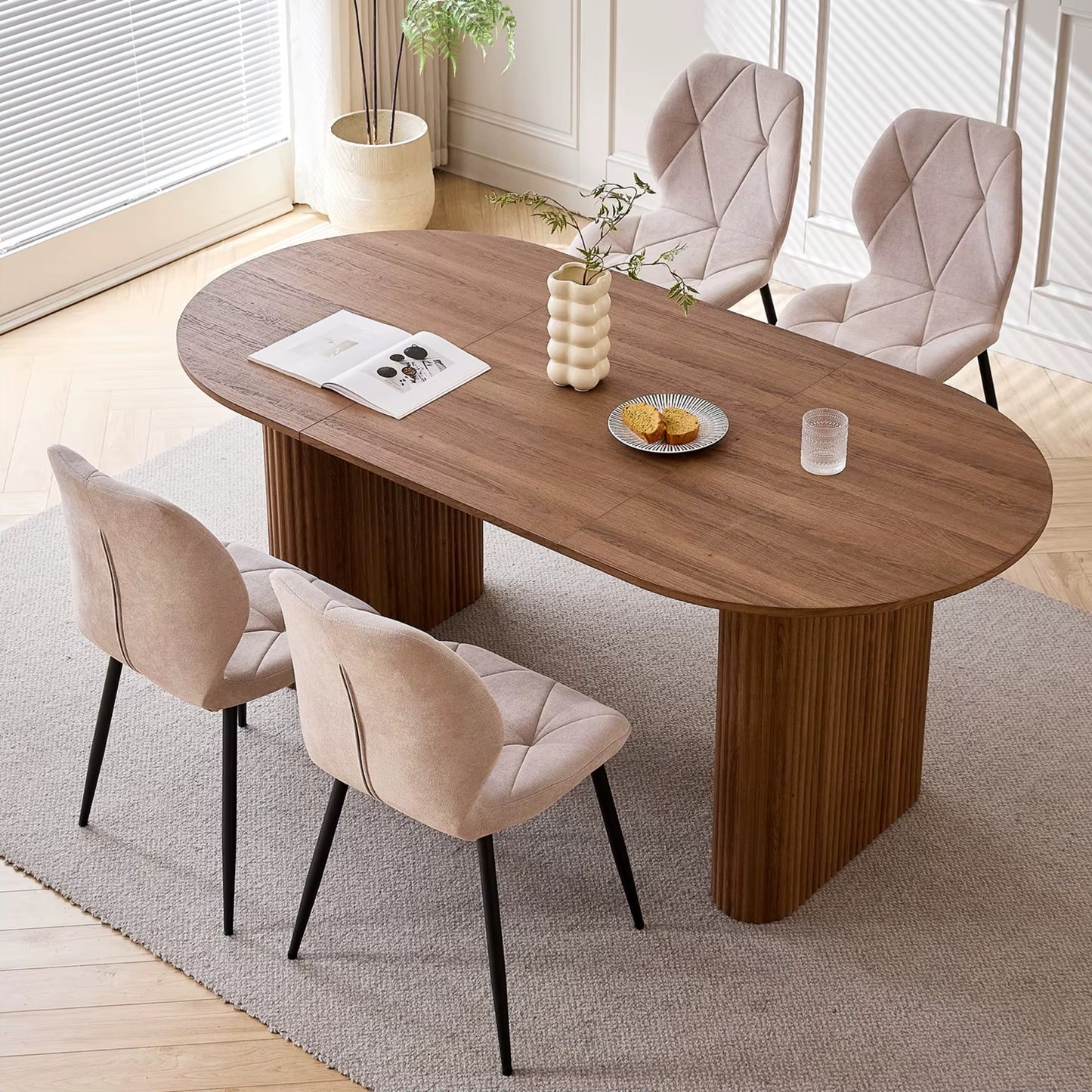 Table à Manger design en Bois Massif - 180 cm (6 Personnes)