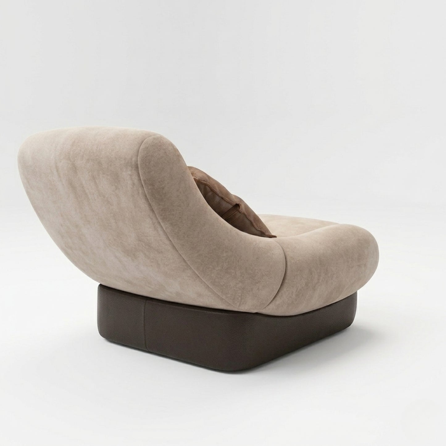 Fauteuil Lounge Velours | Formes Organiques & Design Contemporain