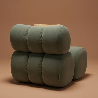 Fauteuil Lounge Cloud en Velours | Assise Profonde Design Contemporain