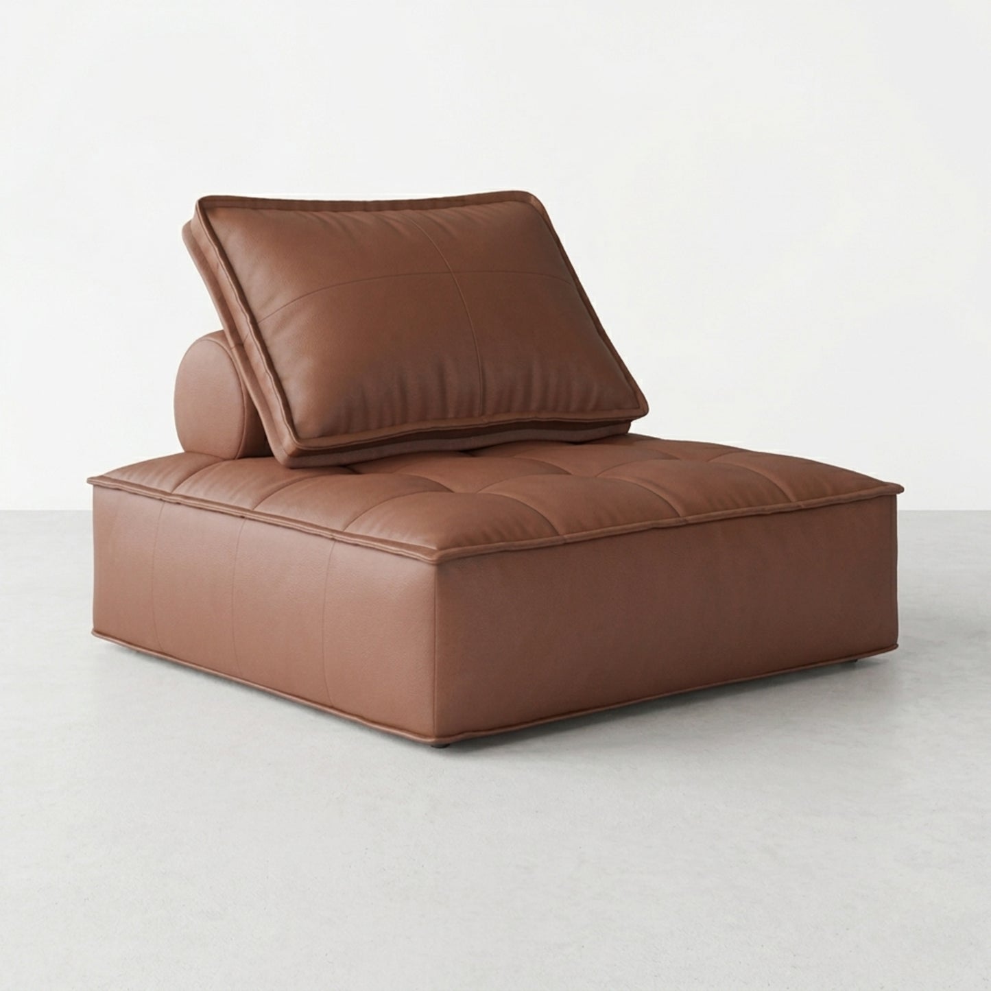 Fauteuil Paresseux Lounge en Cuir | Assise Basse