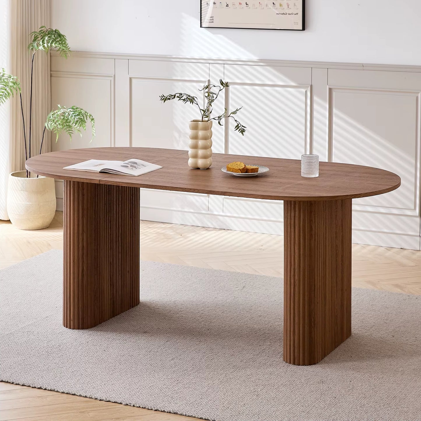 Table à Manger design en Bois Massif - 180 cm (6 Personnes)