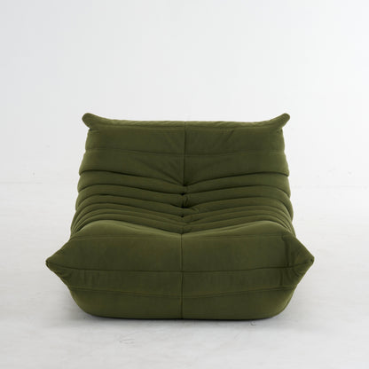 Fauteuil Lounge Velours Plissé "Olympe" | Assise Basse