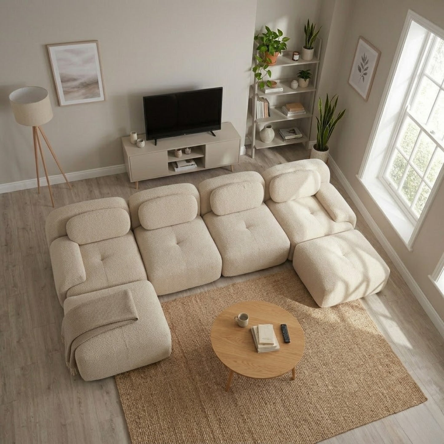 Canapé en U en Modulable et Ergonomique | Grand canapé panoramique
