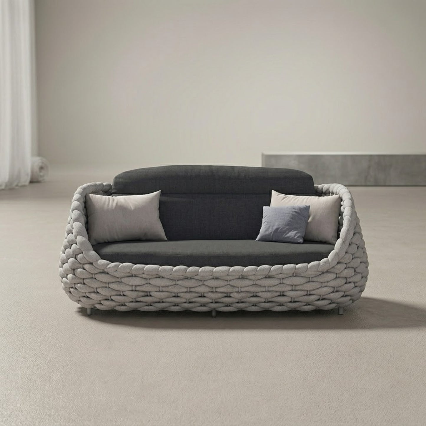Ensemble Salon de Jardin Rotin Tressé 5 Places | Mobilier Extérieur Premium