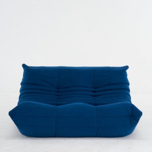 Bleu royal Canapé 2 Places "Olympe" en Tissu - Le Lounge Compact Maison Lysea