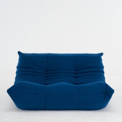 Bleu royal Canapé 2 Places "Olympe" en Tissu - Le Lounge Compact Maison Lysea