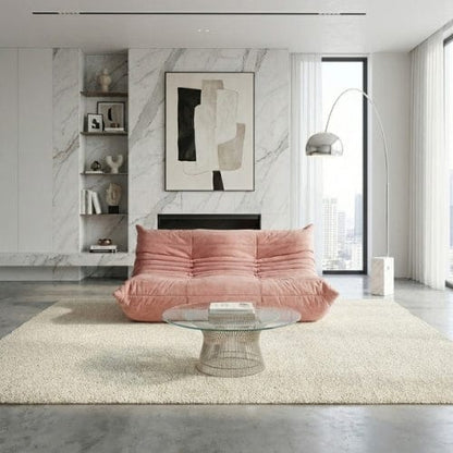 Canapé 2 Places "Olympe" en Tissu - Le Lounge Compact Maison Lysea