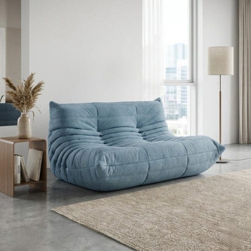Canapé 2 Places "Olympe" en Tissu - Le Lounge Compact Maison Lysea